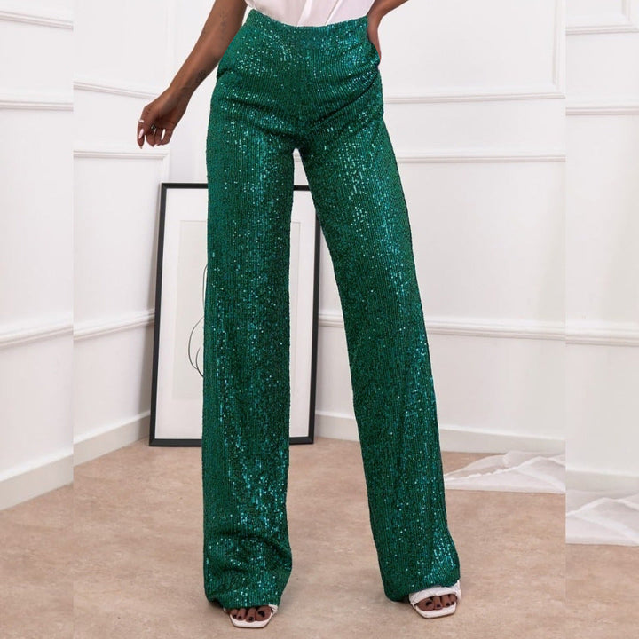 Women's Glamorous Sequin Pants Lune London