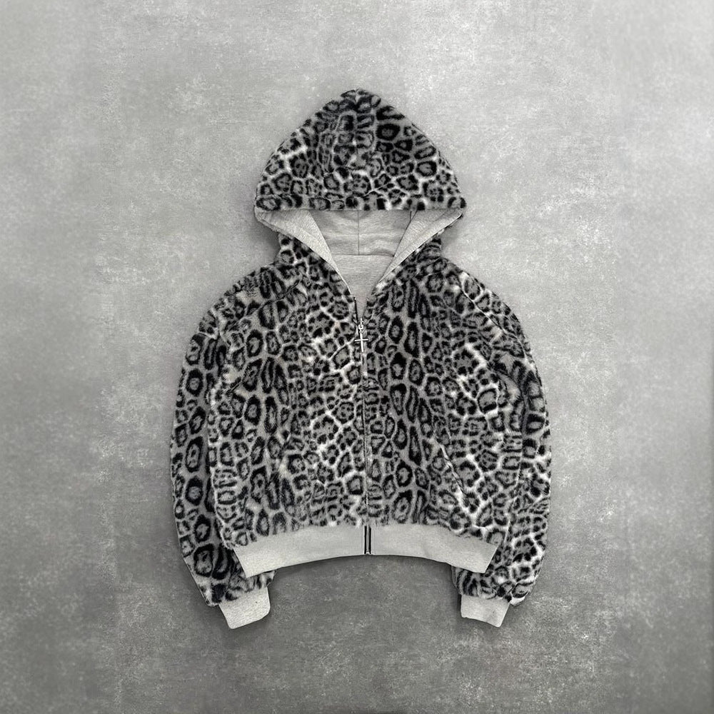 Urban women's hooded jacket in lightweight fleece with kangaroo pocket Lune London