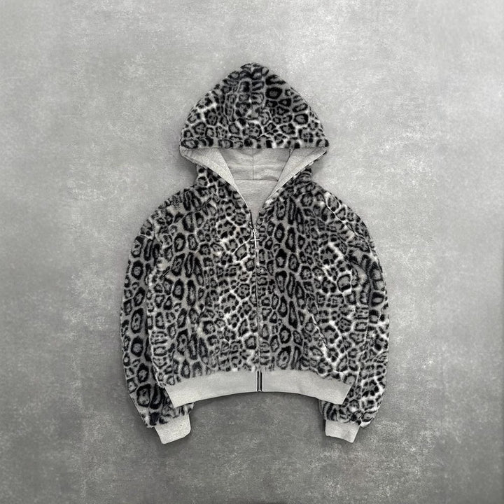 Urban women's hooded jacket in lightweight fleece with kangaroo pocket Lune London