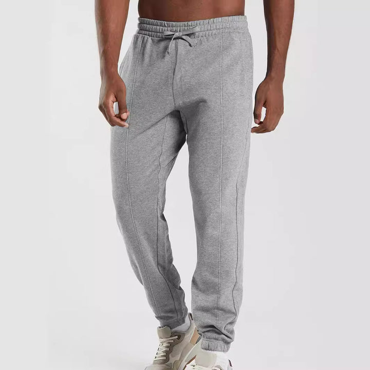 Sporty men's jogger pants with elastic waistband and side pockets Lune London