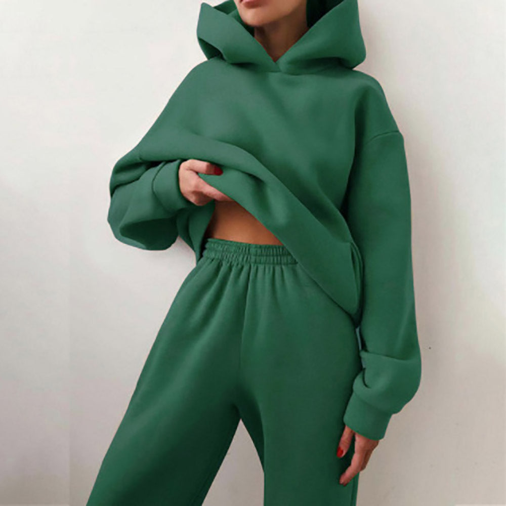 Ensemble de sweat à capuche surdimensionné et de pantalon de jogging pour femmes Chic & Stil