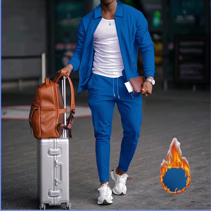Men's sports leisure set with structured design and elastic waist Lune London