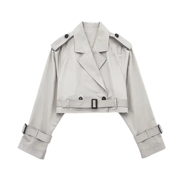 Ladies modern cropped trench coat Lune London