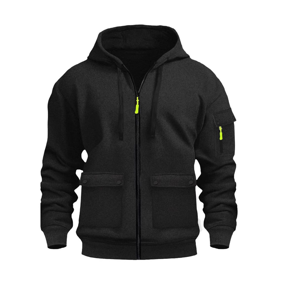Functional hooded jacket for men with multiple pockets Lune London