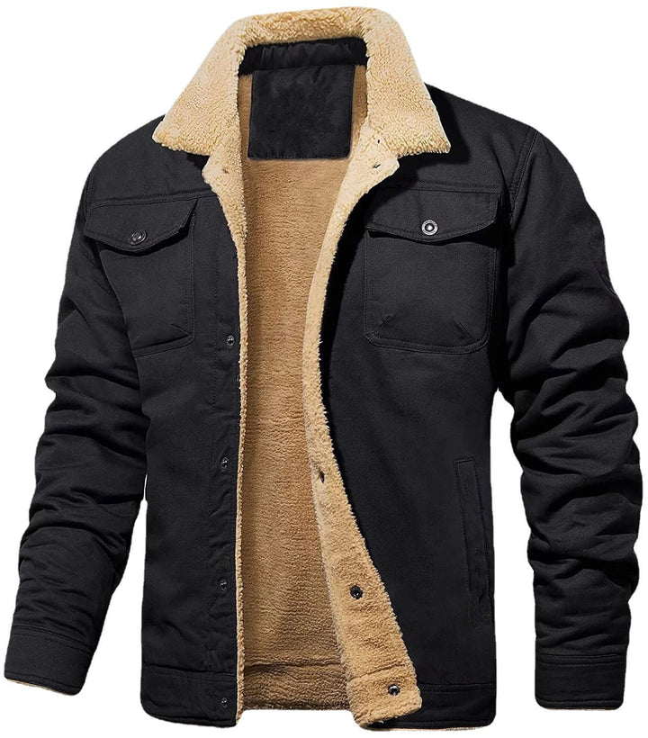 Men's utility jacket with warm inner lining and stylish lapel collar Amarae