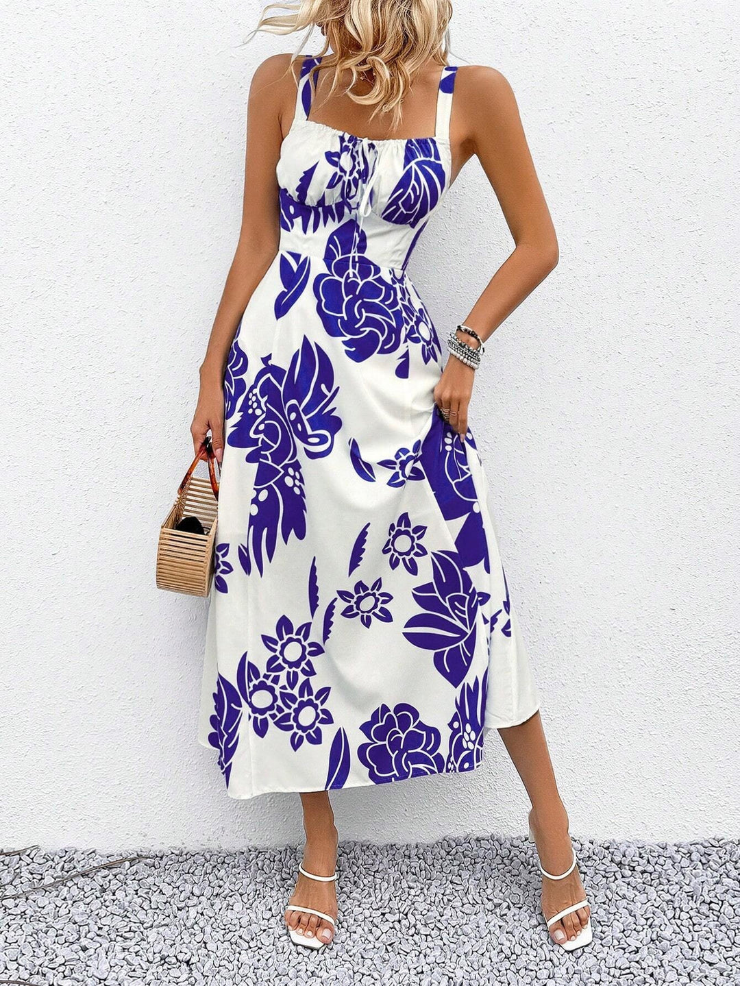 Chic und Stil floral print summer midi dress