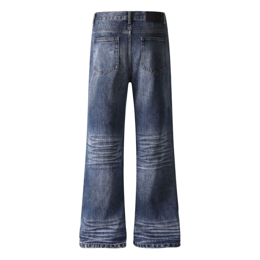 Women's wide cropped jeans with high waist and used effect Amarae