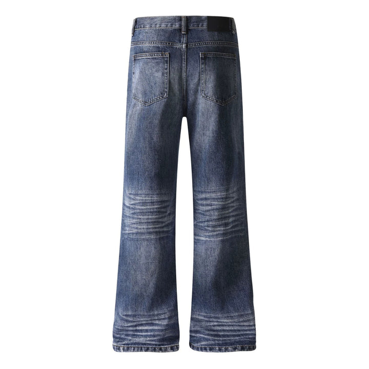 Women's wide cropped jeans with high waist and used effect Amarae