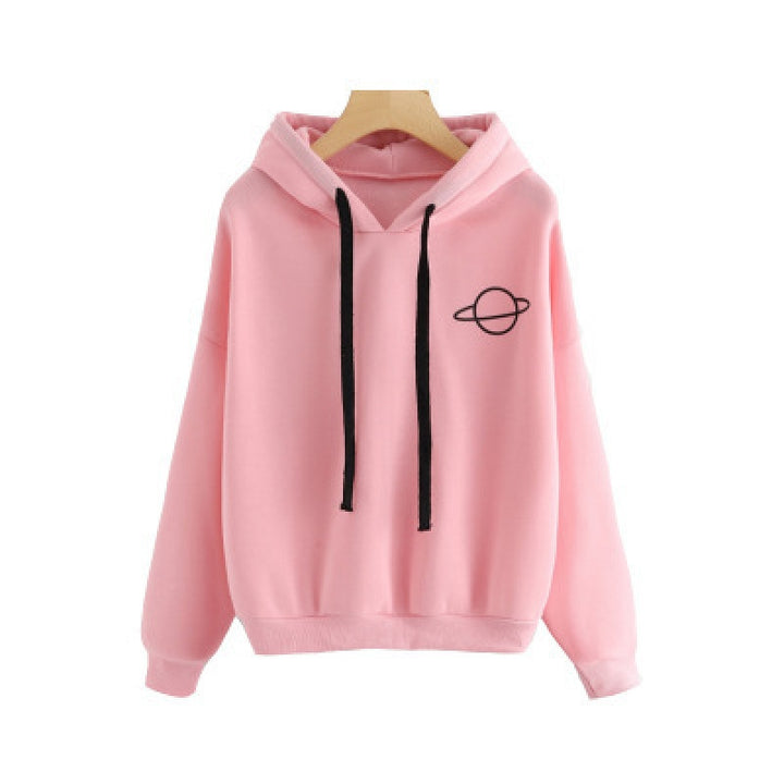 Ladies comfortable hoodie with planetary pattern Amarae