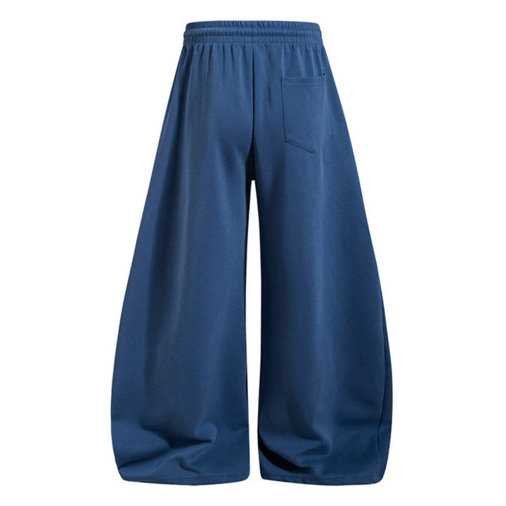 Women Wide Palazzo Sweatpants with Elastic Waistband, Drawstring and Creative Allover Prints Amarae