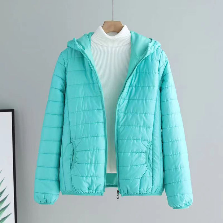 Ladies quilted transitional jacket with hood and modern cut Amarae
