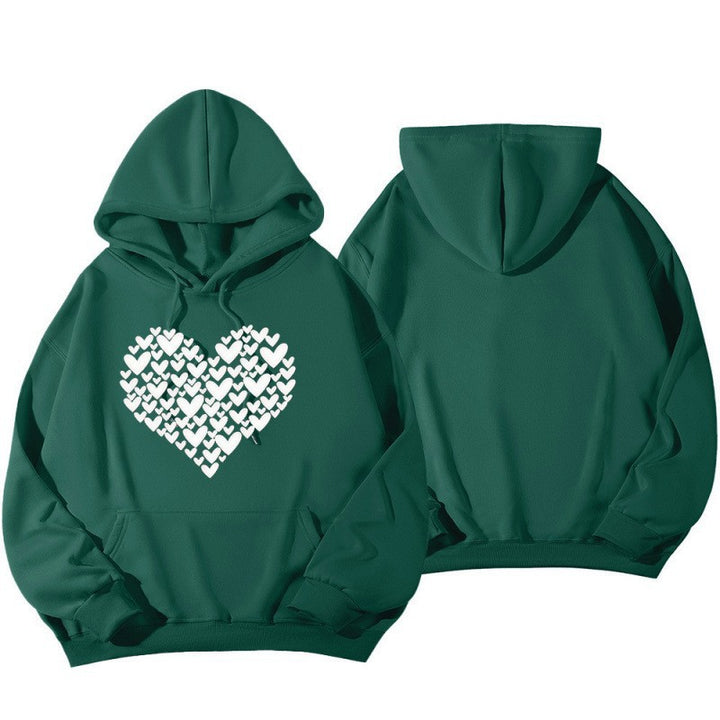 Women's Hoodie Sweatshirt with Large Heart Design Chic & Stil