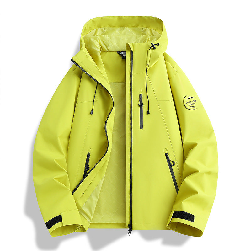 Women Lightweight Waterproof Hooded Jacket with Teddy Charm and Concealed Zipper Pockets Amarae