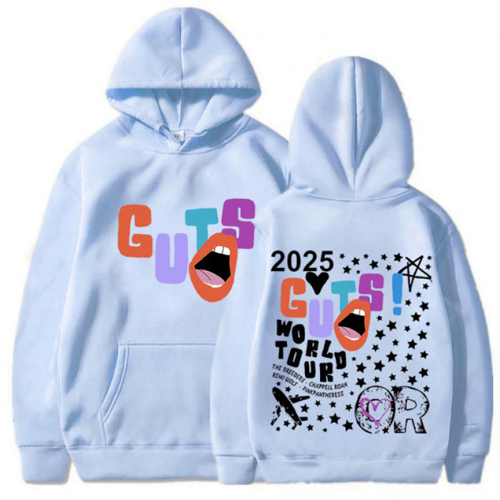 Women's hoodie with creative graphic elements and unique tour print Lune London