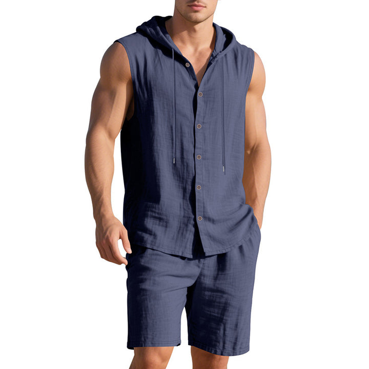 Casual hoodie t-shirt and shorts set Lune London for men