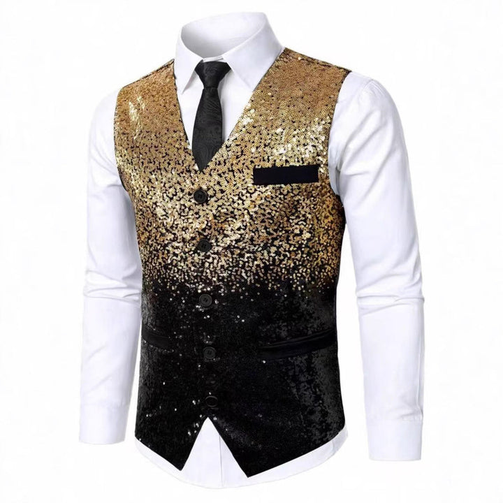 Men's Glittering Holiday Vest Chic und Stil
