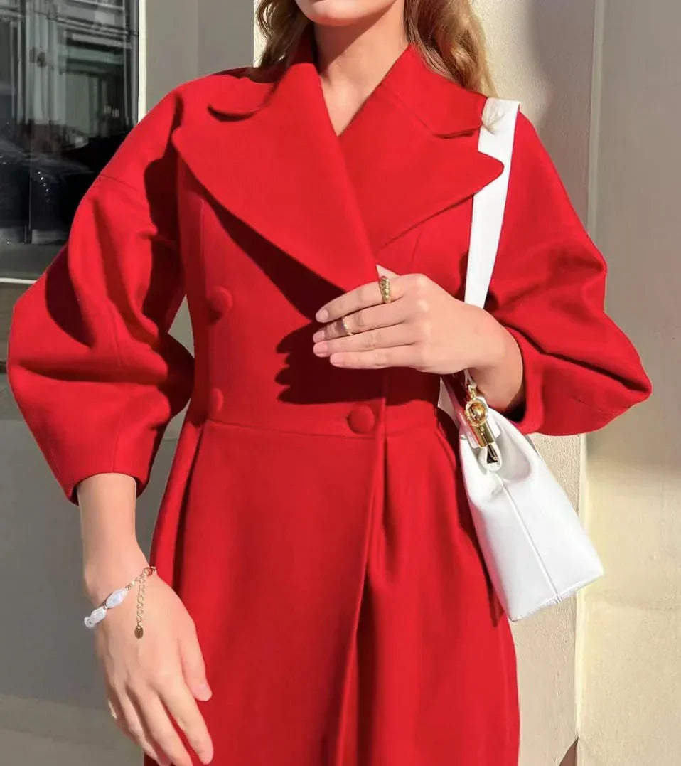Amarae | Coat - Double-breasted - Plus Size Sleeves - Tailored Fit - Elegant & Chic