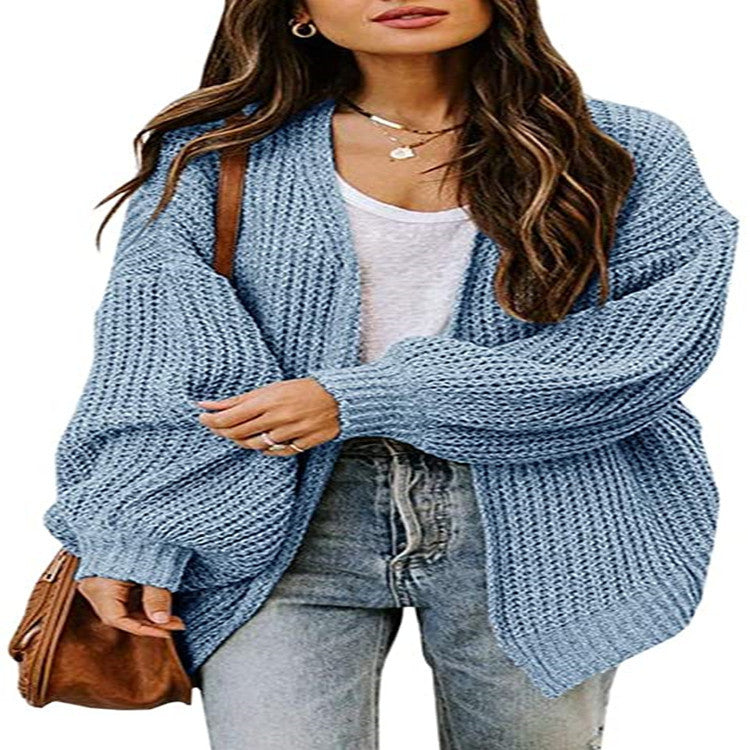 Oversized knitted sweater for women with balloon sleeves and a structured design Lune London