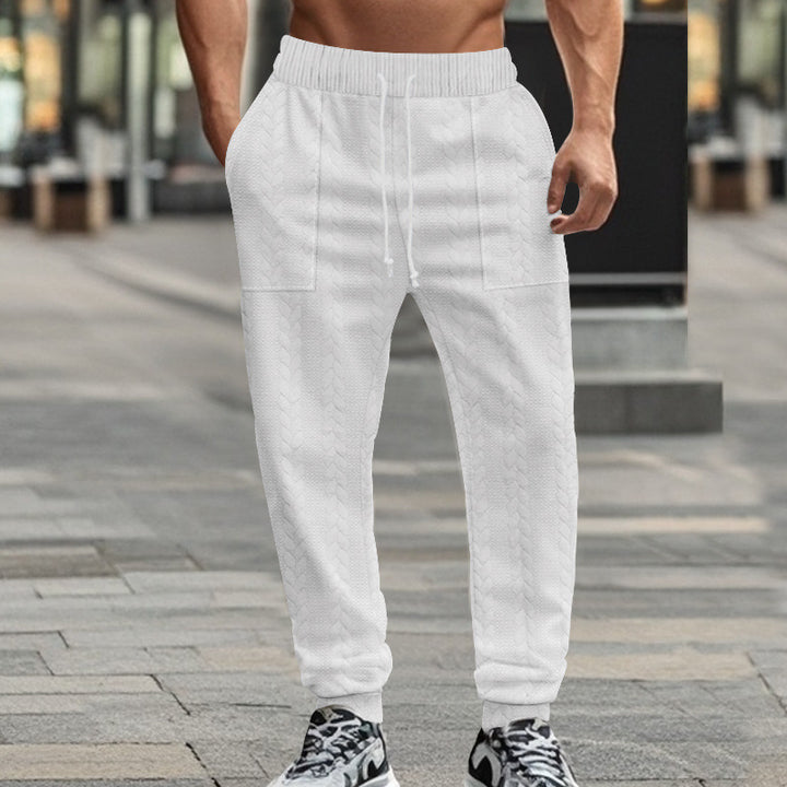 Men's comfortable joggers with textured design and elastic waistband Chic and style