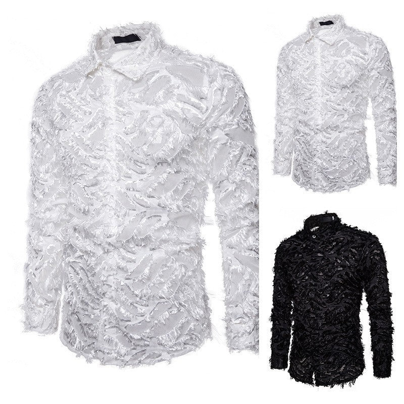 Fashionable men's shirt with textured design Lune London