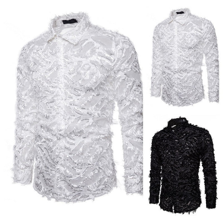 Fashionable men's shirt with textured design Lune London