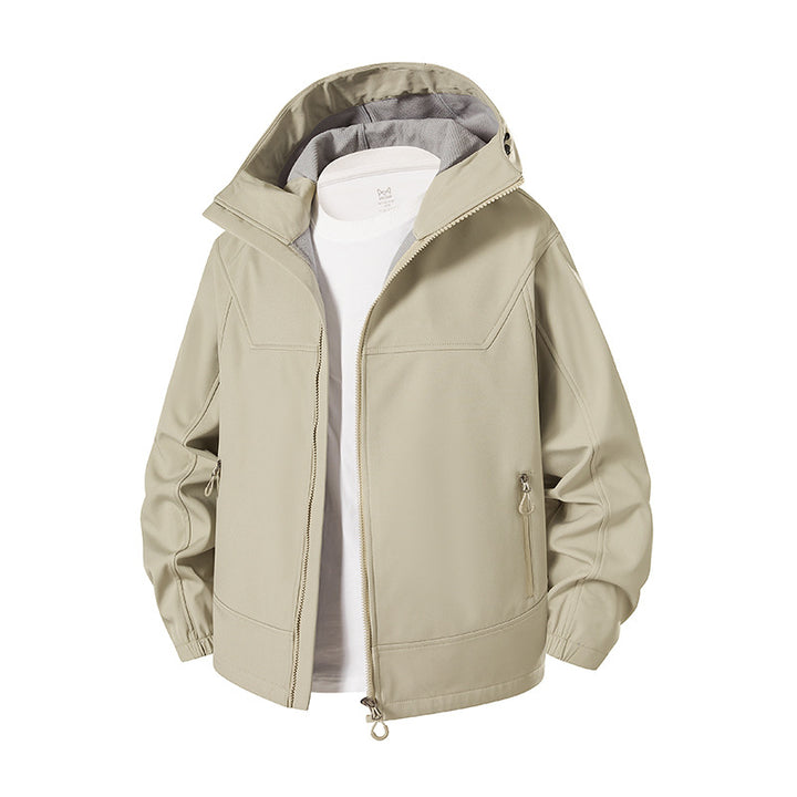 Ladies High-Collar Transitional Jacket with Functional Zipper Pockets Lune London