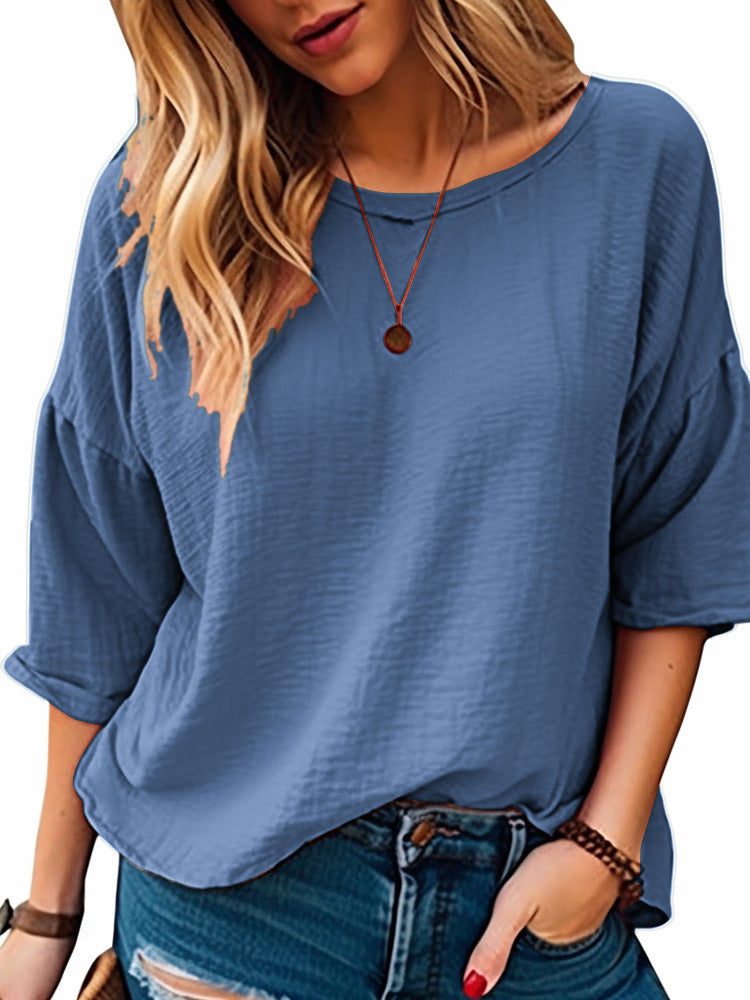 Oversized long sleeve shirt for women in soft structured material Lune London