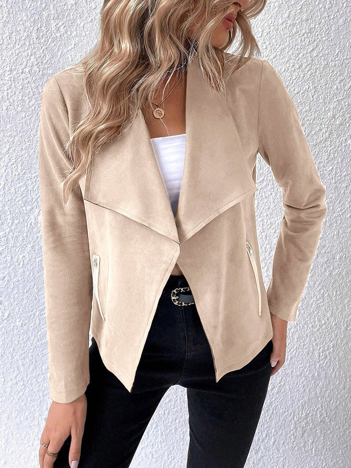 Ladies Chic Trendy Suede Jacket