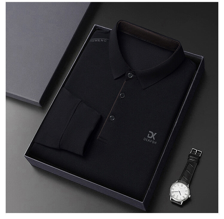 Men's polo with high-quality texture and modern collar Lune London
