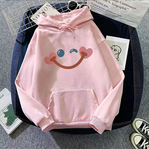 Women's hoodie with cheerful smiley design Chic & Stil