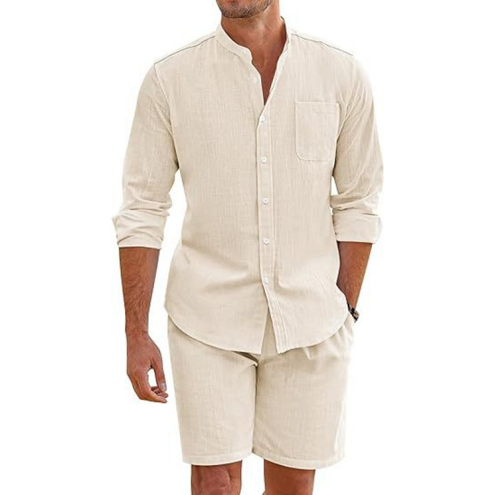 Light linen shirt for men with matching shorts Lune London