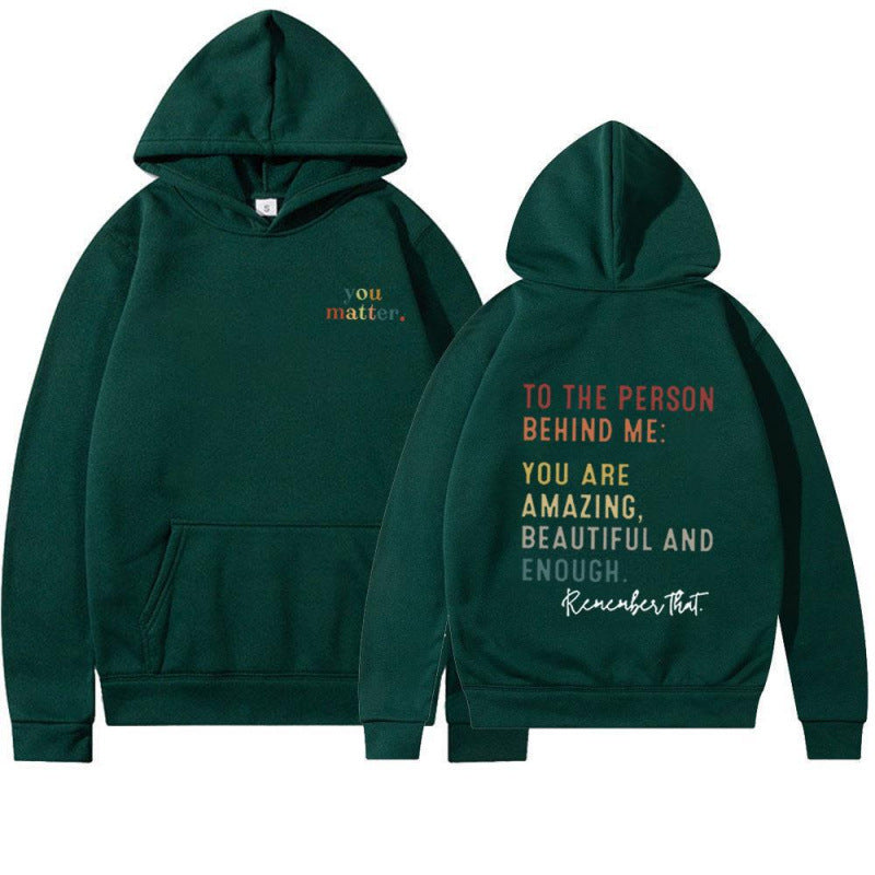 Women's hoodie with motivating lettering Lune London