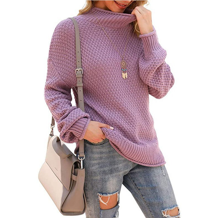 Thick knit sweater for women with high collar and comfortable sleeves Lune London