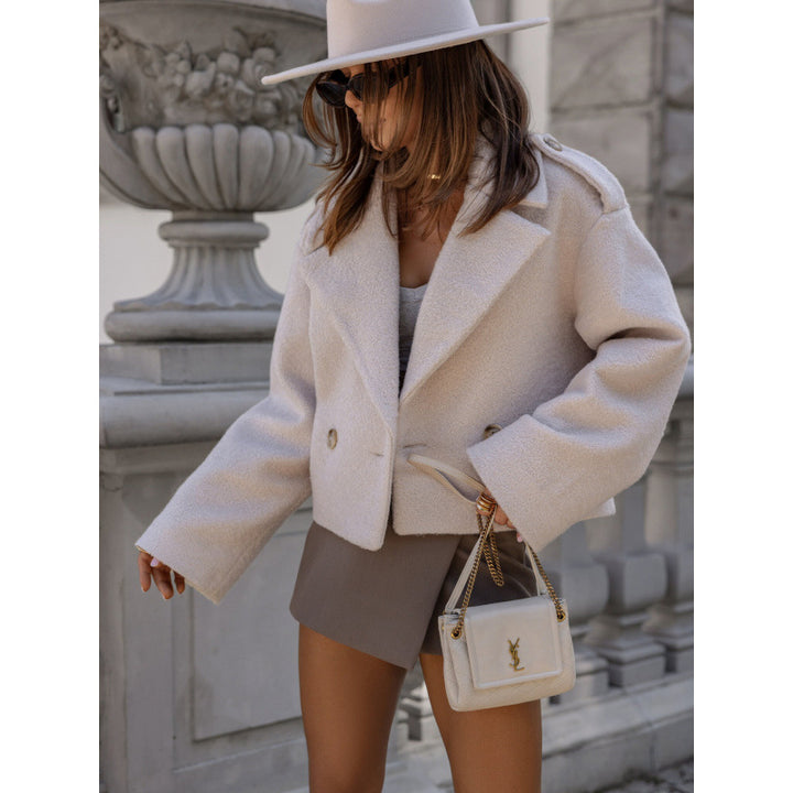 Dames surdimensionné manteau en laine Chic & Stil