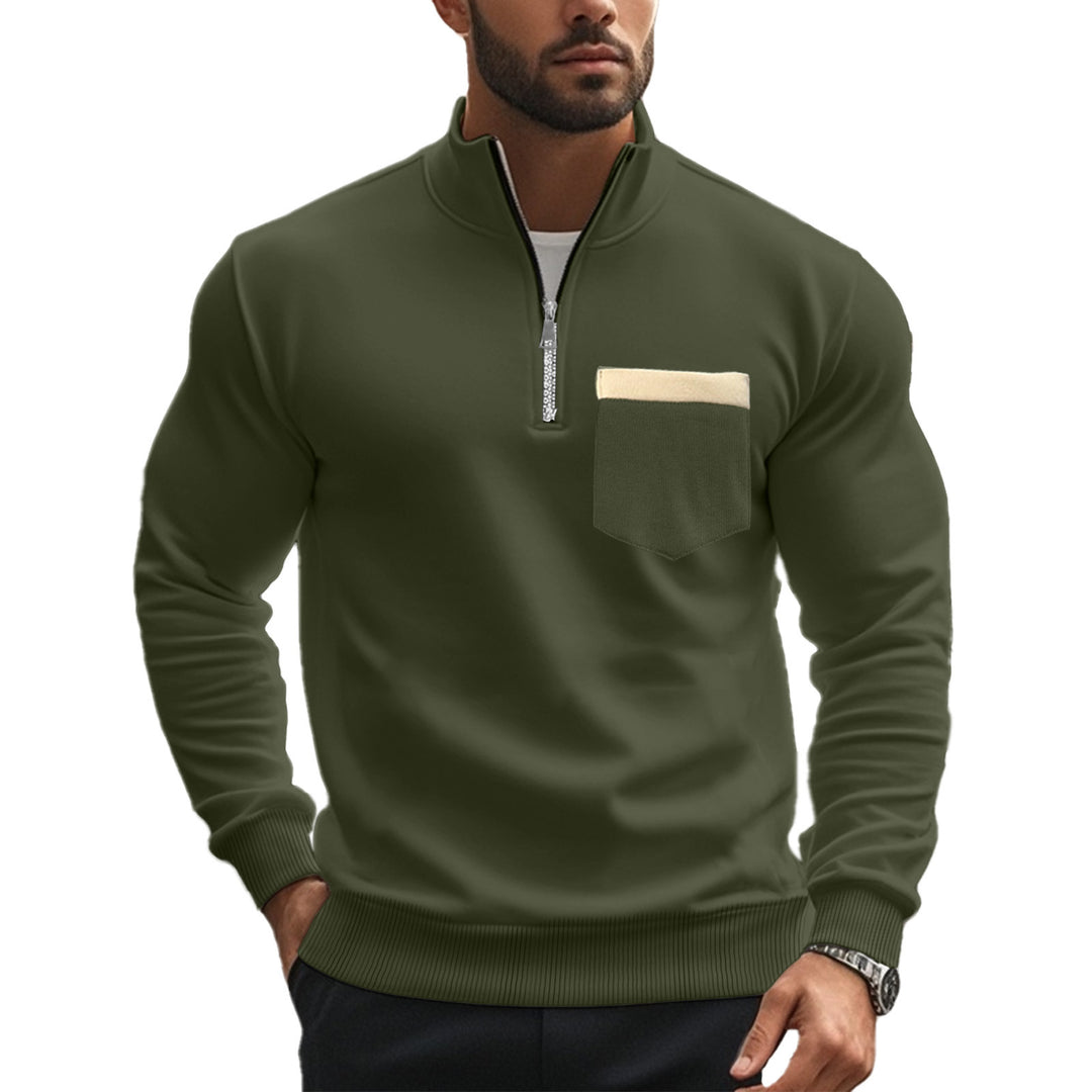 Men's sweatshirt with high collar and full zip Lune London