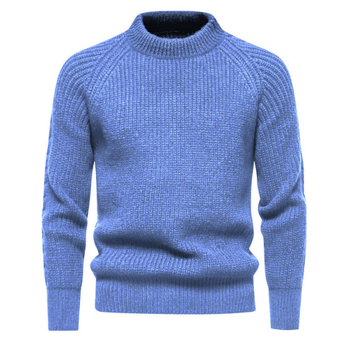 Men's chunky knit sweater with high collar and timeless design Amarae