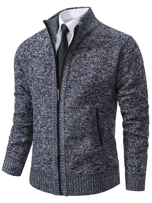 Trendy knitted jacket for men with zip and practical pockets Lune London