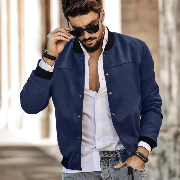 Modern bomber jacket for men in high-quality suede look Lune London