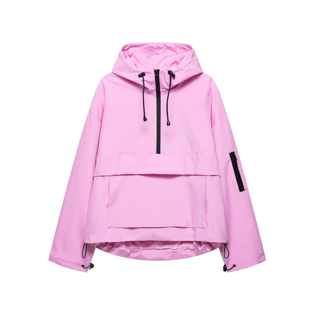 Ladies functional hoodie jacket with practical pockets and adjustable hem Amarae