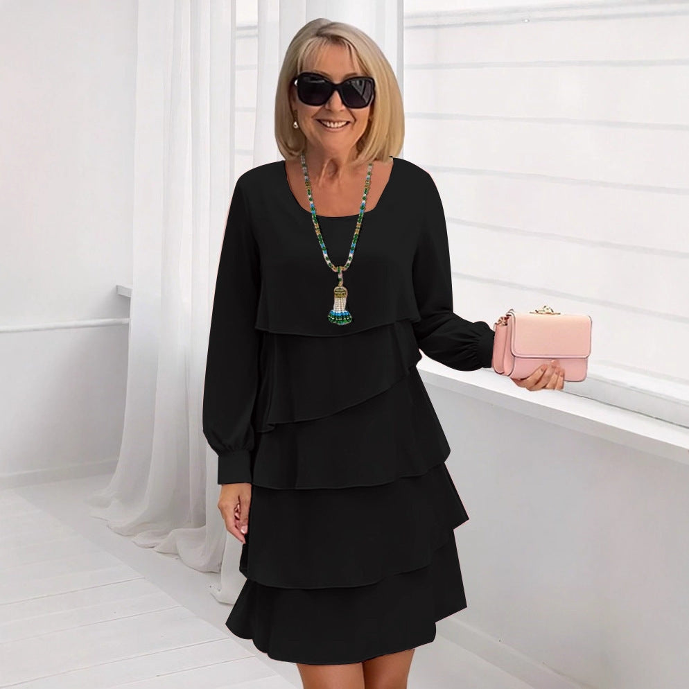 Trendy dress for women with layers and long sleeves Lune London