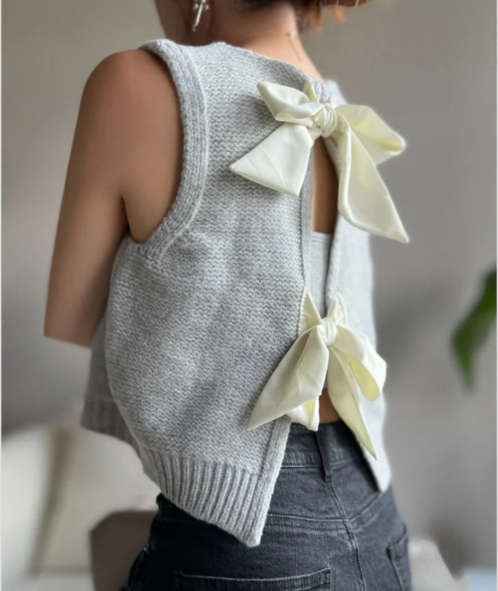 Lune London decorative knot women's knit top