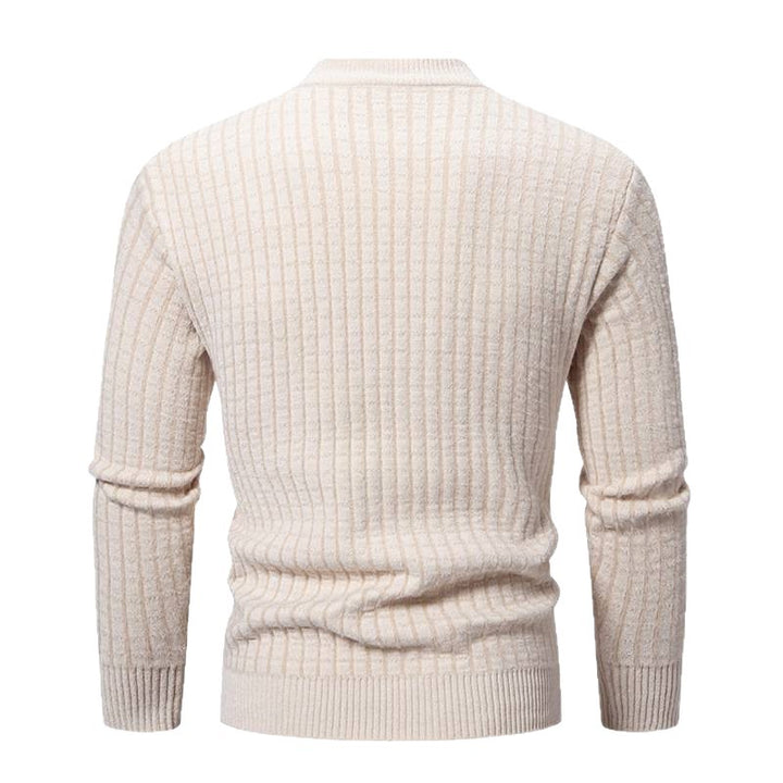 Lightweight knitted pullover for men with textured design Lune London