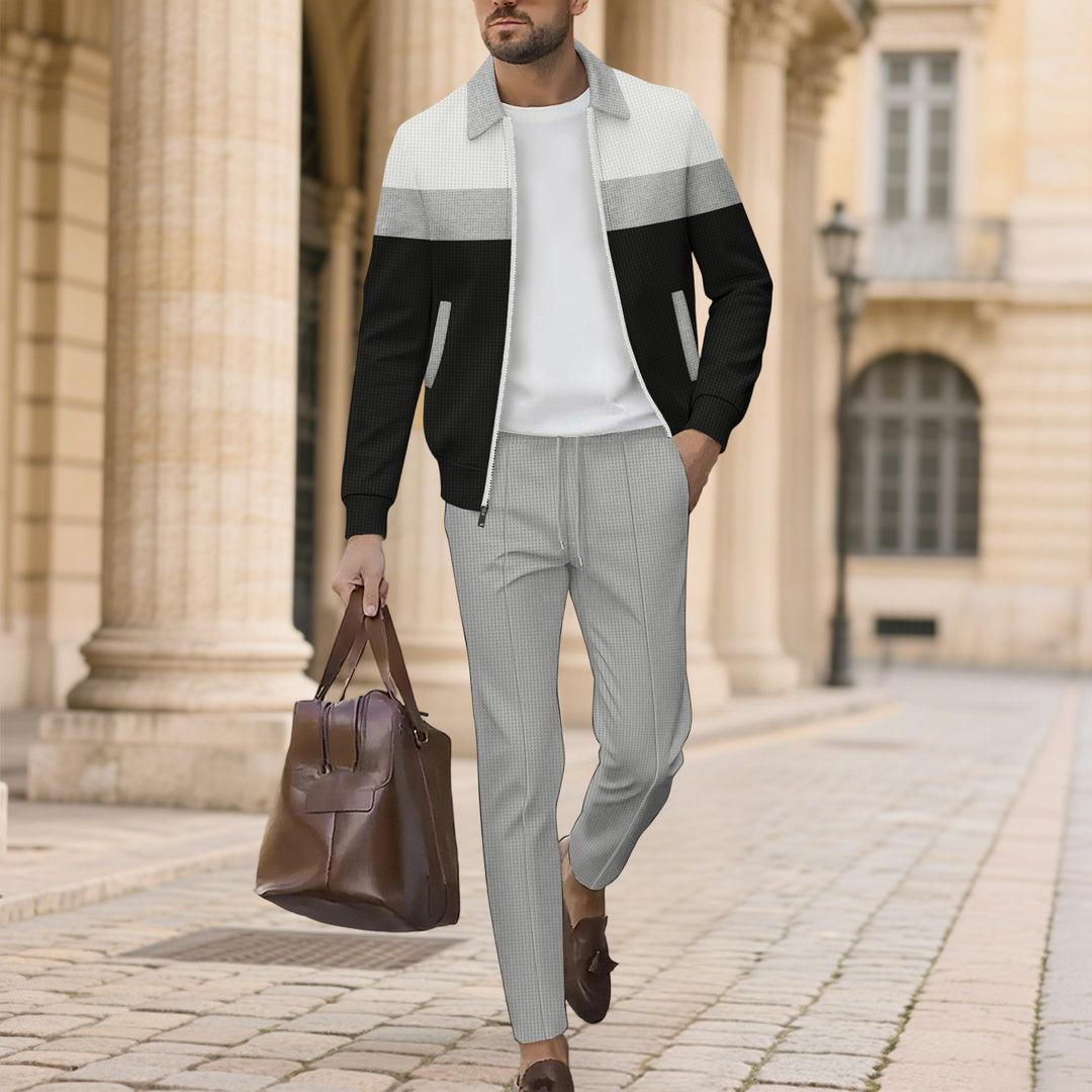Men's sports set made of breathable material with quilted design Lune London