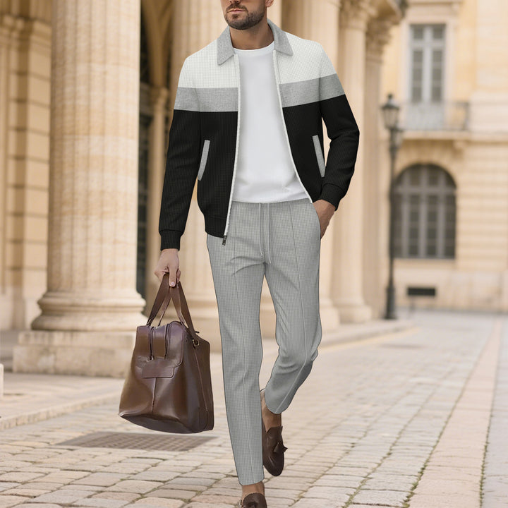 Men's sports set made of breathable material with quilted design Lune London