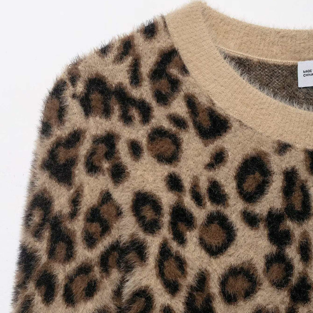 Pull confortable pour femme au look léopard Chic & Stil