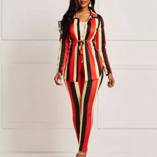 Ladies Mixed and fitted chic lounge suit