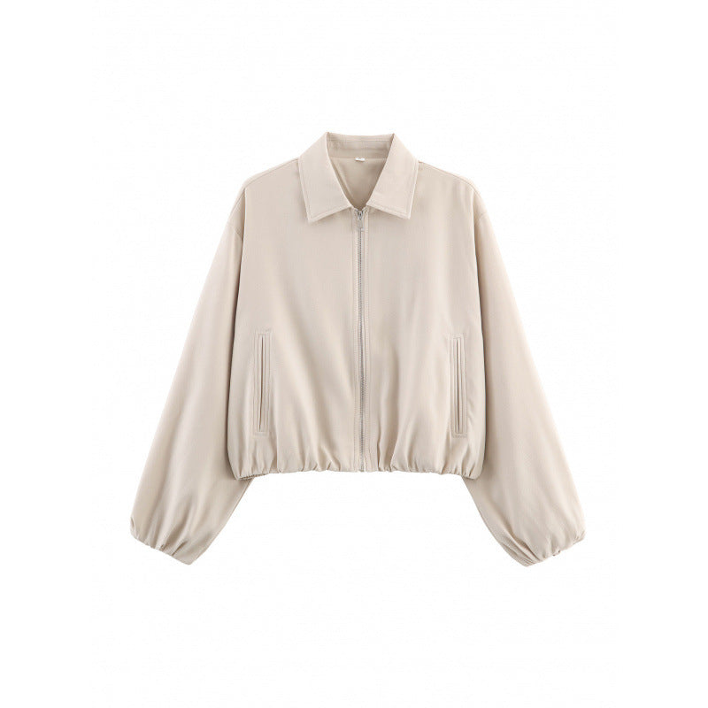 Veste de quilt cropped pour femmes avec des poignets élastiques et des poches pratiques Lune London