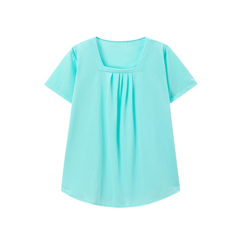 Lune London pleated square neck tunic for women