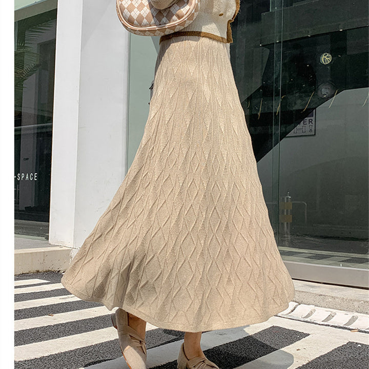 Jupe maxi femme avec motif en diamant texturé Chic & Stil