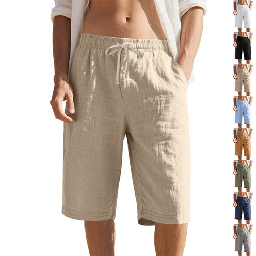 Men's Leisure Pants with Elastic Waistband and Side Pockets Amarae